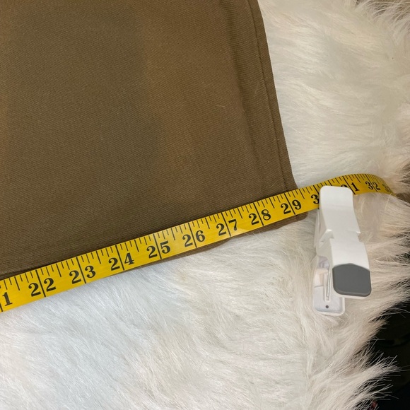 Oak and Fort Twill Pleated Barrel leg Olive Brown Pants - Picture 8 of 10